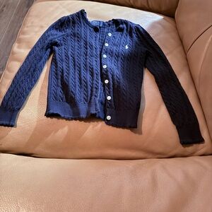 Polo by Ralph Lauren Kids Navy Cable Knit Cardigan
